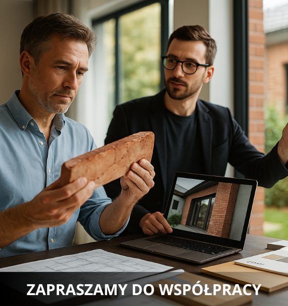 Mężczyzna w koszuli z płytką w dłoni, rozmawia ze sprzedawcą.