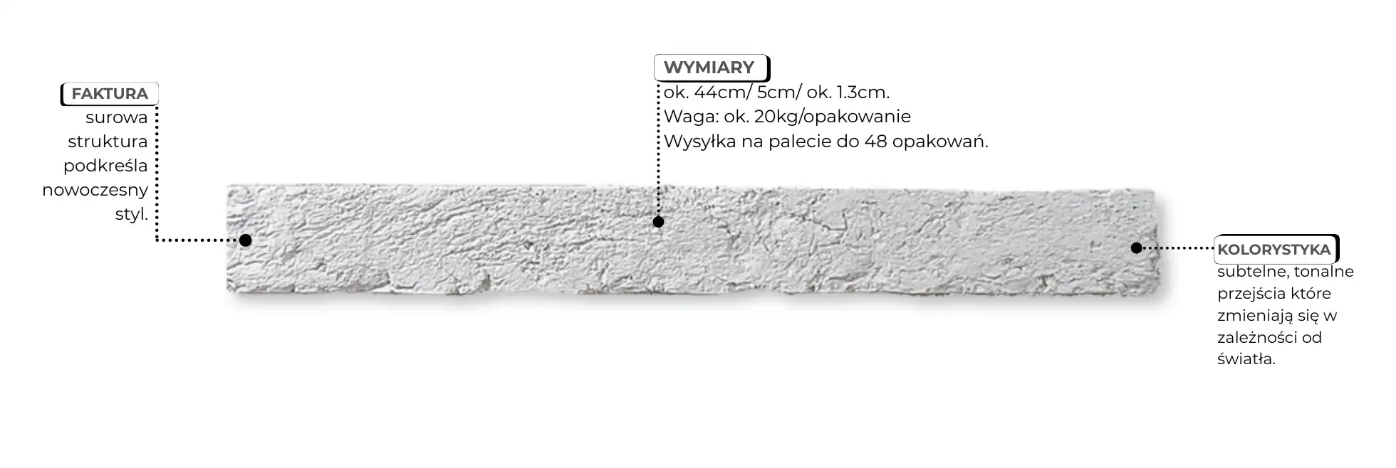 płytka ceglana w kolorze białym
