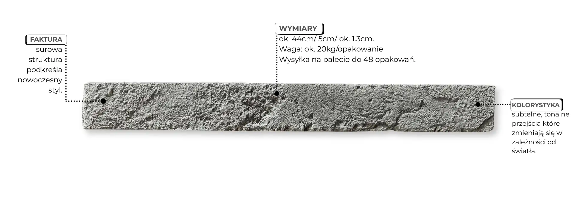 płytka ceglana w kolorze Concrete