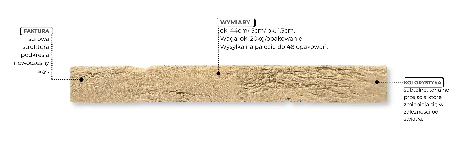 płytka ceglana w kolorze piaskowym