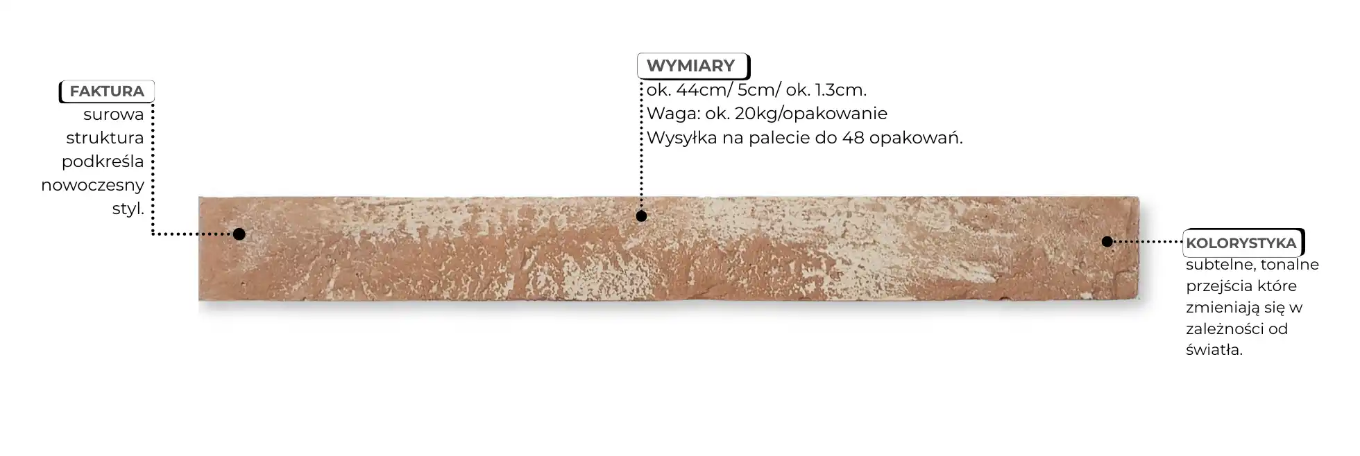 płytka ceglana w kolorze Toskańskim